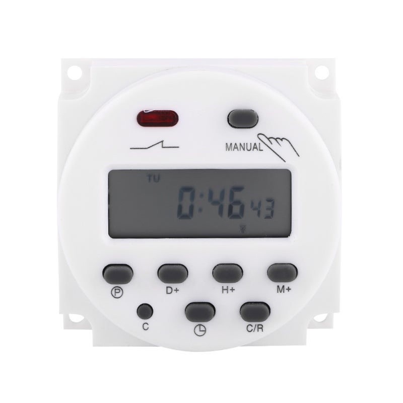 Weekly Digital Timer Switch 220VAC 17 On/Off Settings with Daily Programs - Advanced 1-Week Preset Function - Lithium Battery Power Reserve for Street Lamps and Home Appliances - Image 1