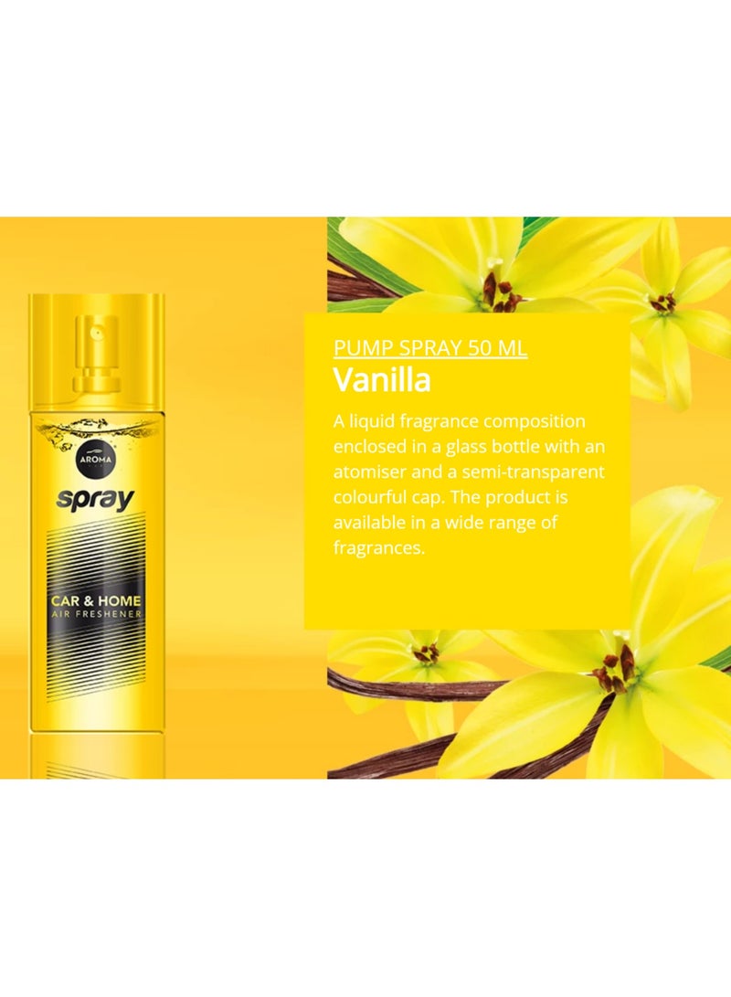 Aroma Car Vanilla Air Freshener Spray 50ML For Cars, Office And Home (Made in Poland) - Image 2