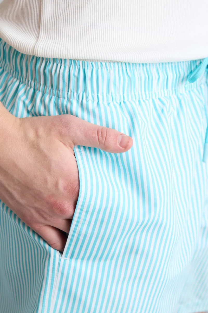 Defacto  Striped Short Swim Shorts for Men | Best Price UAE