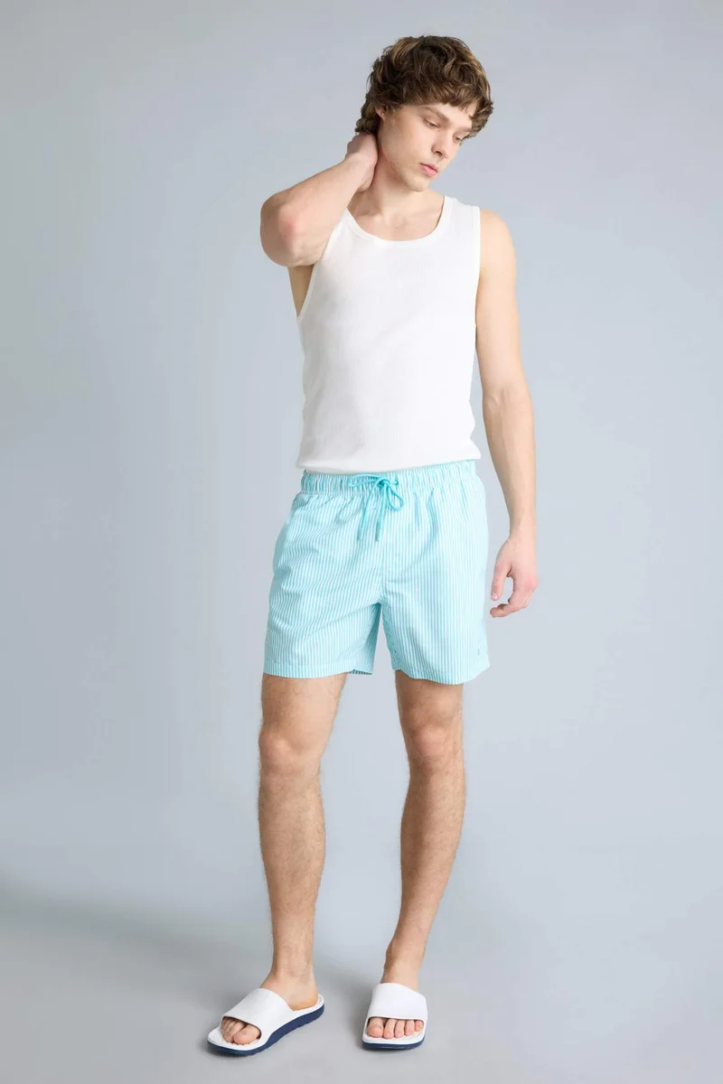 Defacto  Striped Short Swim Shorts for Men | Best Price UAE