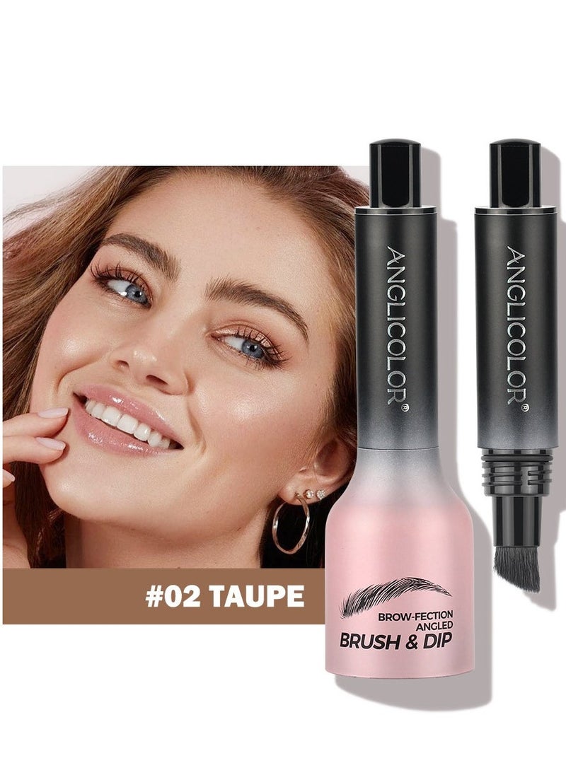 Anglicolor Liquid Microblading Eyebrow Pen with Angled Brush, Hair-Like Strokes for Natural Shaping and Filling, Long-Lasting Quick-Dry Waterproof Brow Pencil for Beginners (#02 taupe)  - Image 2