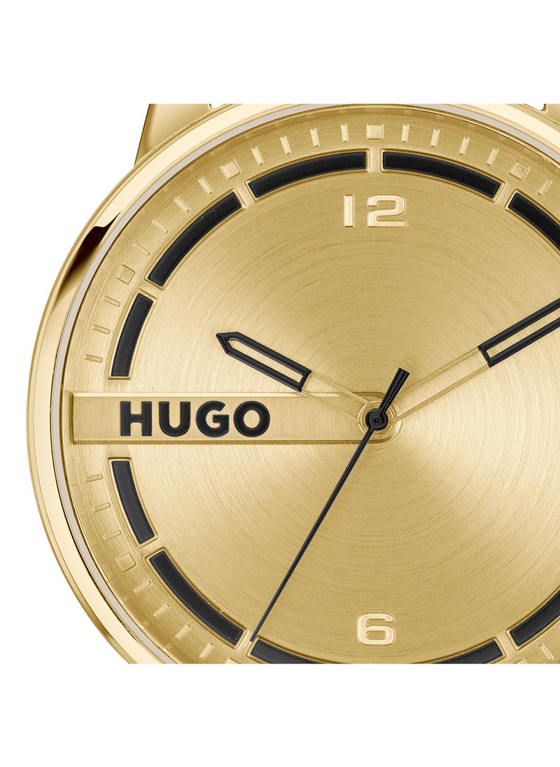 HUGO BOSS HUGO BOSS ROUND ANALOG MEN'S GOLD CASE WATCH - 1530363  - Image 4