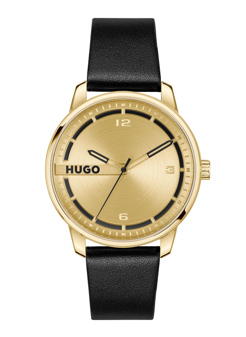 HUGO BOSS HUGO BOSS ROUND ANALOG MEN'S GOLD CASE WATCH - 1530363  - Image 2