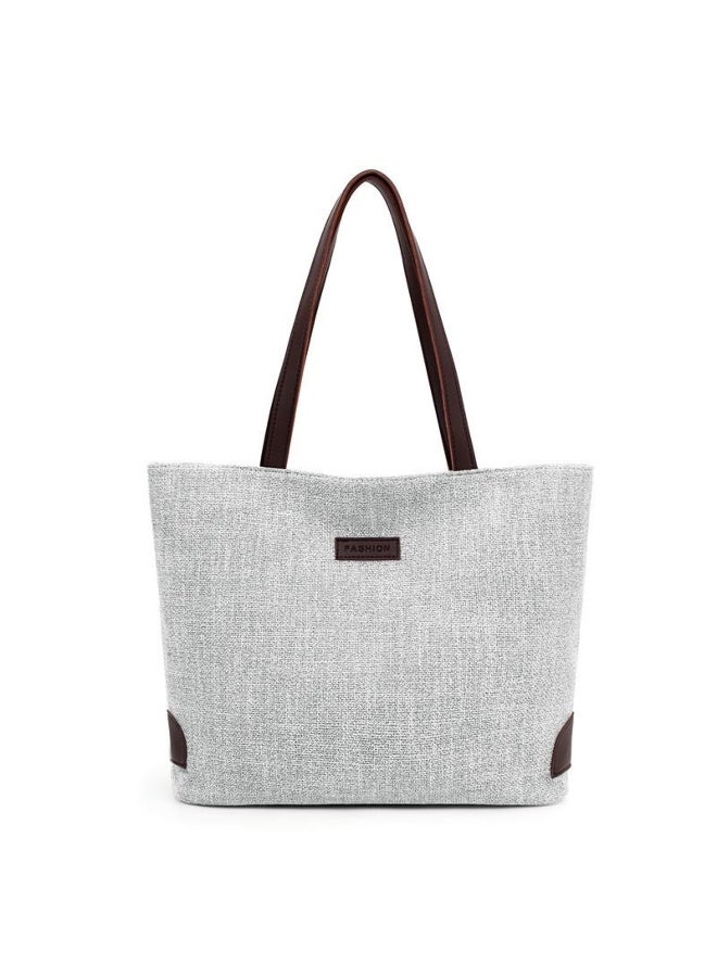 Yogodlns Yogodlns Casual Canvas Totes Bag Women Large Capacity Shoulder Bag Fashion Shopping Top Handale Zipper Handbag