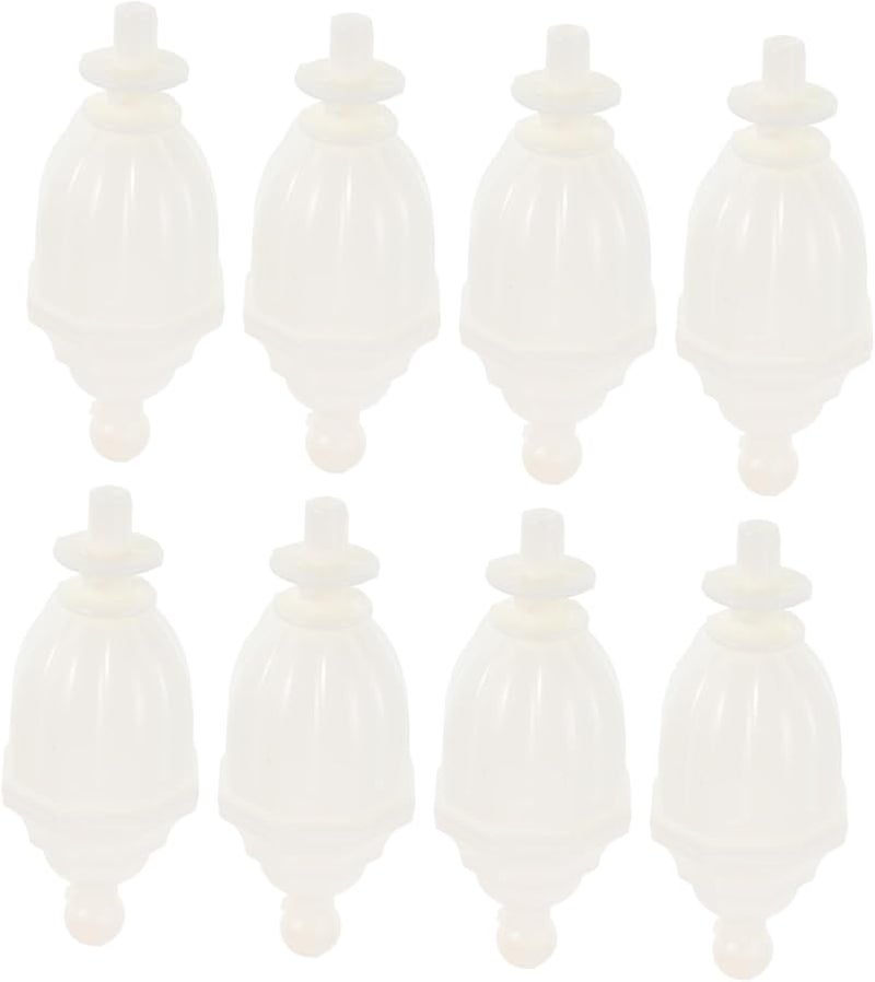 Zerodeko 8pcs White Plastic Mosquito Net Topper Decorations for Bedroom and Travel - Image 1