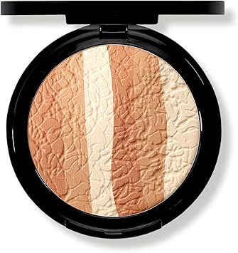Mii Cosmetics Glamorous Trio Bronzing Face Finish Bronzer and Highlighter Makeup Face Palette for Contour Highlight Includes 3 Shades Blendable Buildable - Image 1