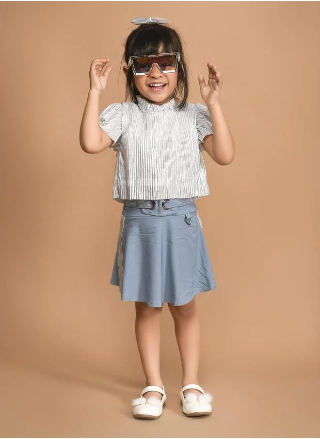 ليل بيكس LilPicks Flutter Sleeves Ruffled Cotton Top