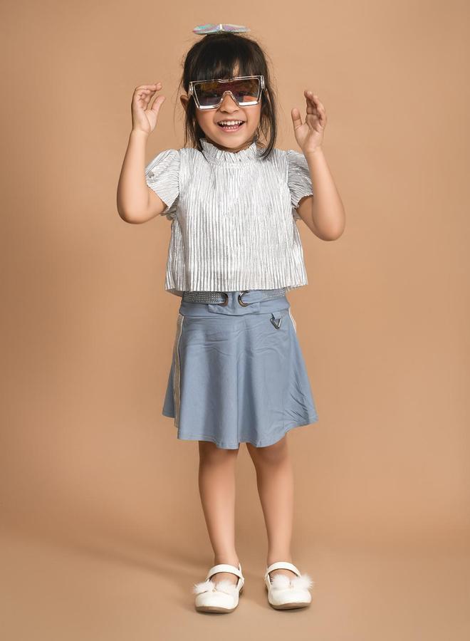 LilPicks Flutter Sleeves Ruffled Cotton Top - Image 1