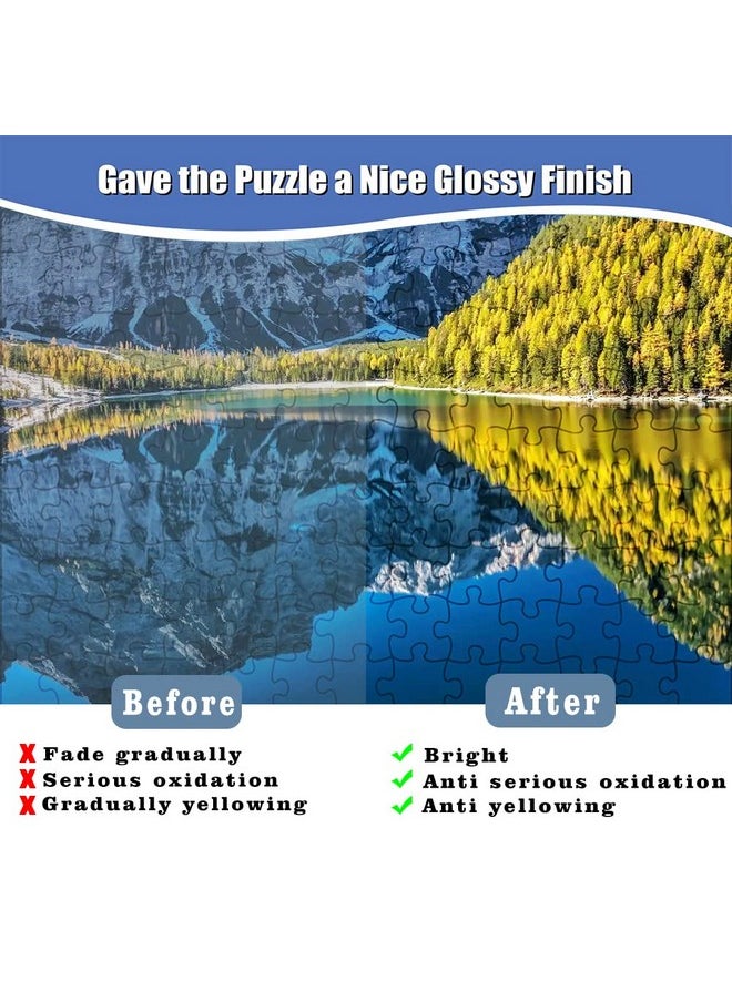 Ingooood Jigsaw Puzzle Glue,120Ml Puzzle Glue,Puzzle Saver For 1500/3000/5000 Pieces Of Puzzle For Paper And Wood,Non-Toxic And Quick Dry With Jigsaw Puzzle Glue Applicator Included (4.06Oz)  - Image 4
