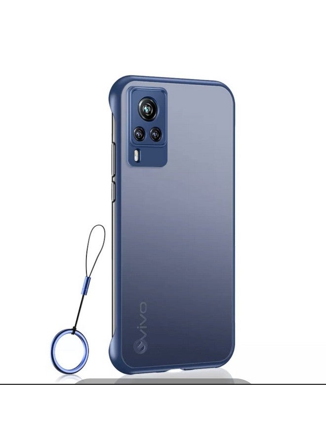 Realcase غطاء خلفي REALCASE لجهاز Vivo X60 5G | جلد غير لامع أنيق بدون إطار | غطاء خلفي من TPU ناعم مقاوم للصدمات لجهاز Vivo X60 5G (أزرق فاتح) - Image 1