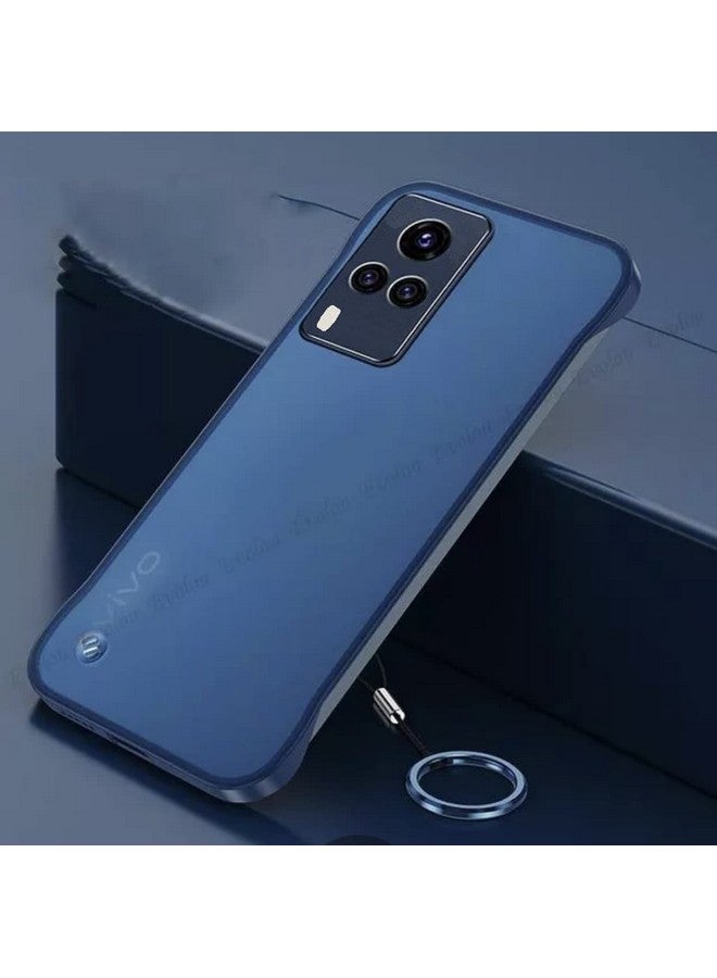 Realcase غطاء خلفي REALCASE لجهاز Vivo X60 5G | جلد غير لامع أنيق بدون إطار | غطاء خلفي من TPU ناعم مقاوم للصدمات لجهاز Vivo X60 5G (أزرق فاتح) - Image 3