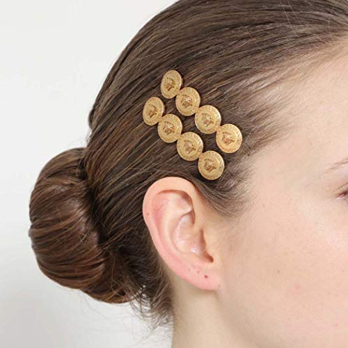 Yalice Gold Coin Bobby Pins Barrettes Bride Hair Clips Fashion Wedding Hair Accessories for Women 2Pcs - Image 3