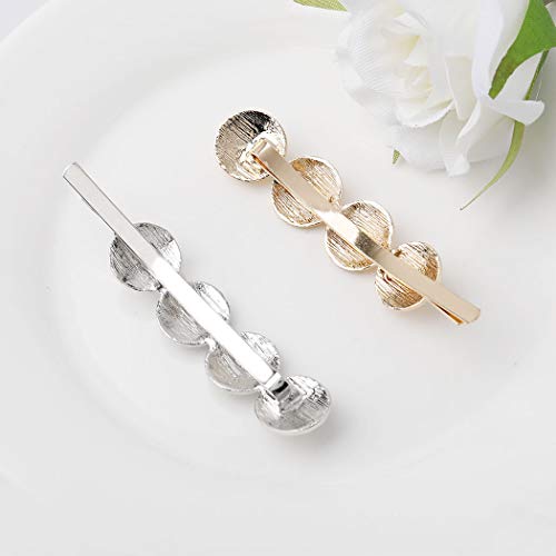 Yalice Gold Coin Bobby Pins Barrettes Bride Hair Clips Fashion Wedding Hair Accessories for Women 2Pcs - Image 5