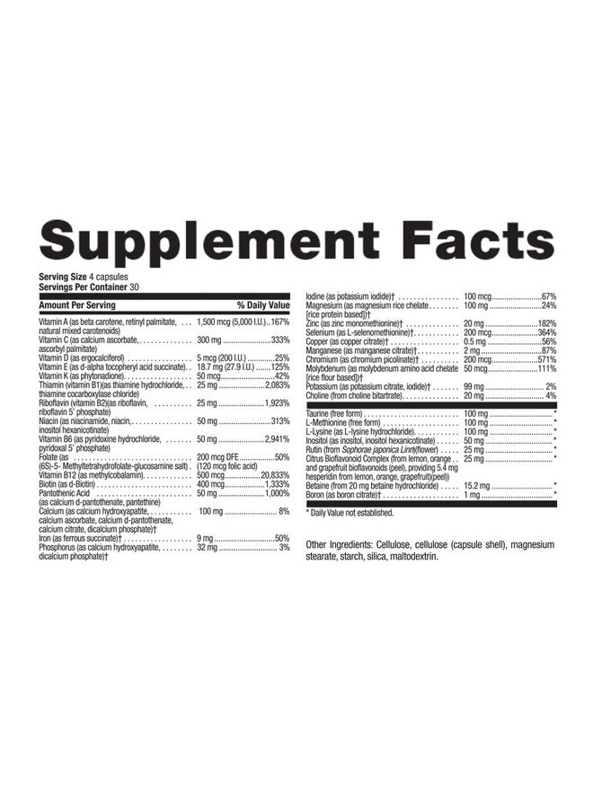 Country Life Max For Vegans Multivitamin & Mineral Complex 120 Vegan Capsules Certified Gluten Free Certified Vegan  - Image 3