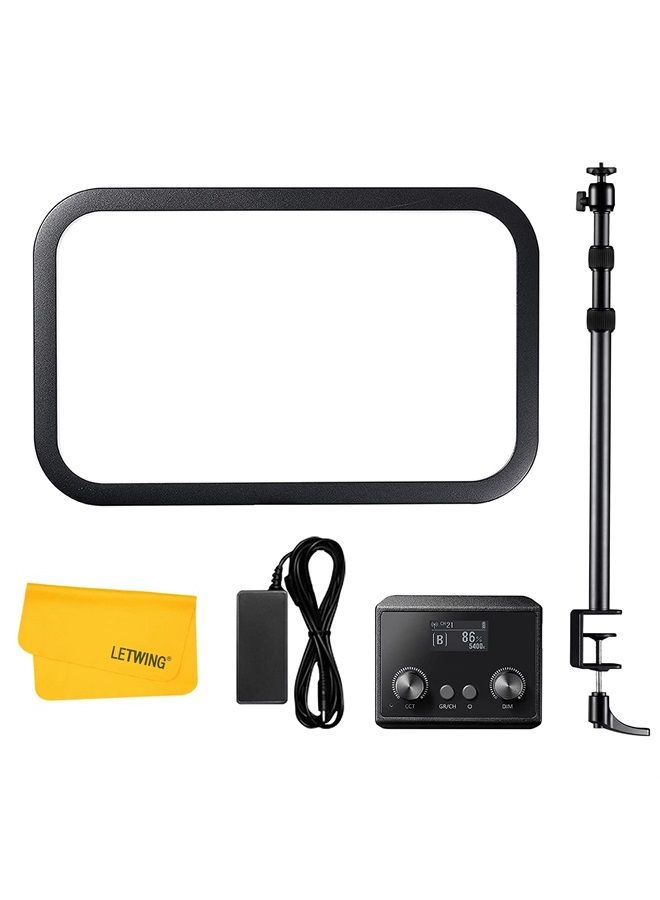 Godox ES45 Key Light,LED Video Light with Extendable Desk Stand,2.4G Wireless Control,0-100% Brightness & 2800-6500K Color Temperature,E-Sports LED Light Kit for Streaming,Zoom Calls, YouTube,Tiktok - Image 1