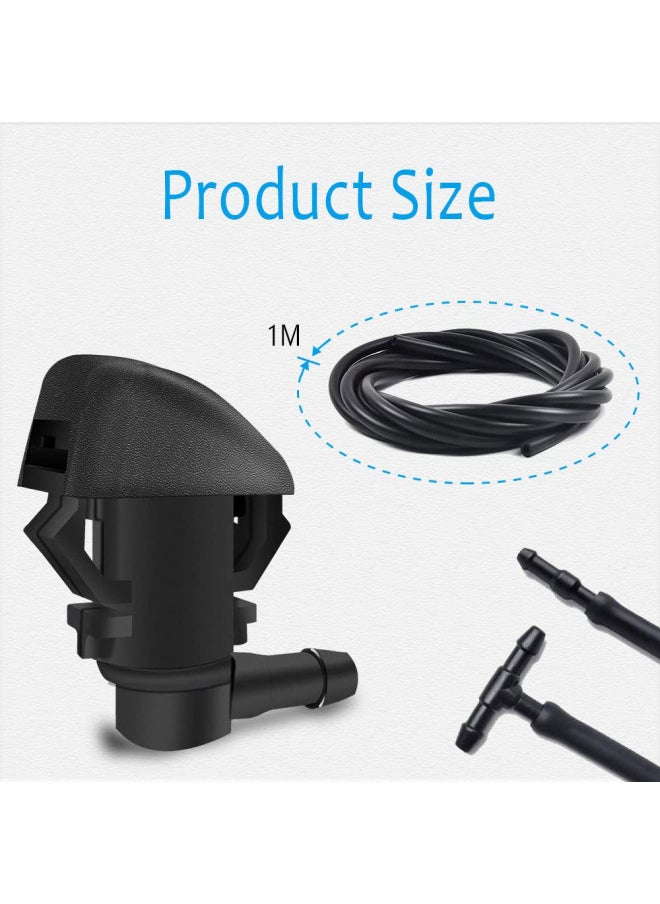 HAOBO Windshield Washer Nozzles Kit, Front Windshield Washer Nozzle Assembly and Fluid Hose with Connectors for Honda Pilot 2009-2012 2014 2015, Replaces OEM # 76810-SZA-A01ZA  - Image 2
