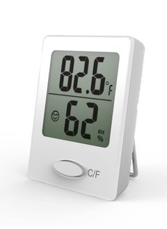 Digital Hygrometer Indoor Thermometer, Mini Indoor Thermometer Room Temperature Monitor, Humidity Gauge Temperature Humidity Monitor Meter for Home, Office, Greenhouse ,Nursery, Baby Room(White)