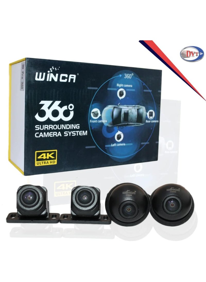 WINCA - Super Hd 1080P Car 360 Degree Bird View Surround System DVR Record Backup Camera Parking Monitoring with 4K Ultra HD Sensor Amazing Performance - Image 1