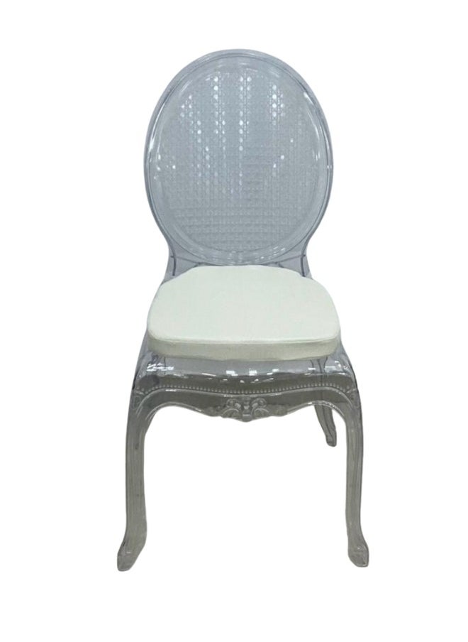 SMART HOME Comfortable Acrylic Chair With Waterproof Pu Leather Seat Cushion, Luxury Transparent Event Chair And Dining Table Chair  - Image 1