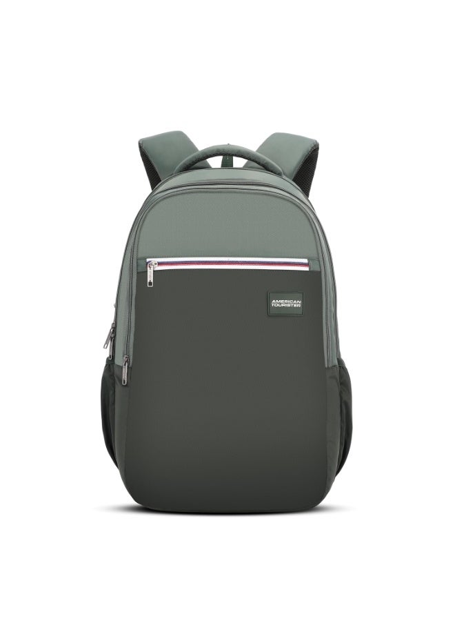 American Tourister Nexa Style 01, Large 3 Compartment Backpack, 36L with Spacious Interiors Bags For School, Office, College, Gift For Men & Women - Olive - Image 1