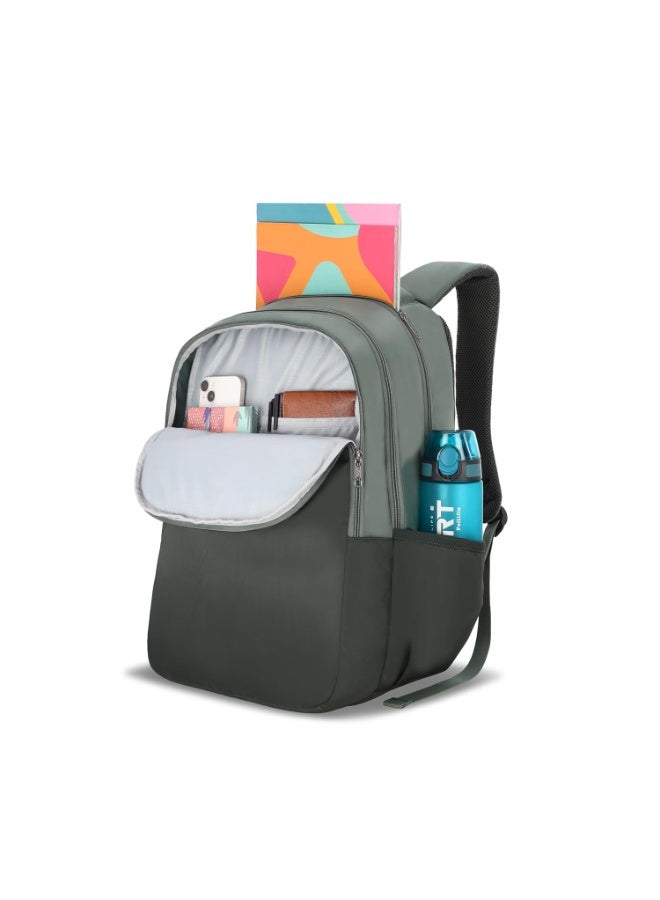 American Tourister Nexa Style 01, Large 3 Compartment Backpack, 36L with Spacious Interiors Bags For School, Office, College, Gift For Men & Women - Olive - Image 2