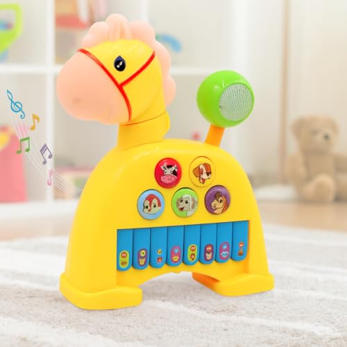 Storio Musical Light & Sound Horse Piano with 5 Modes of Animal Sound (Colour May Vary)| Soothing Melodies| Interactive Modes| Spinning Wheel| Ideal Gifting Option - Image 3