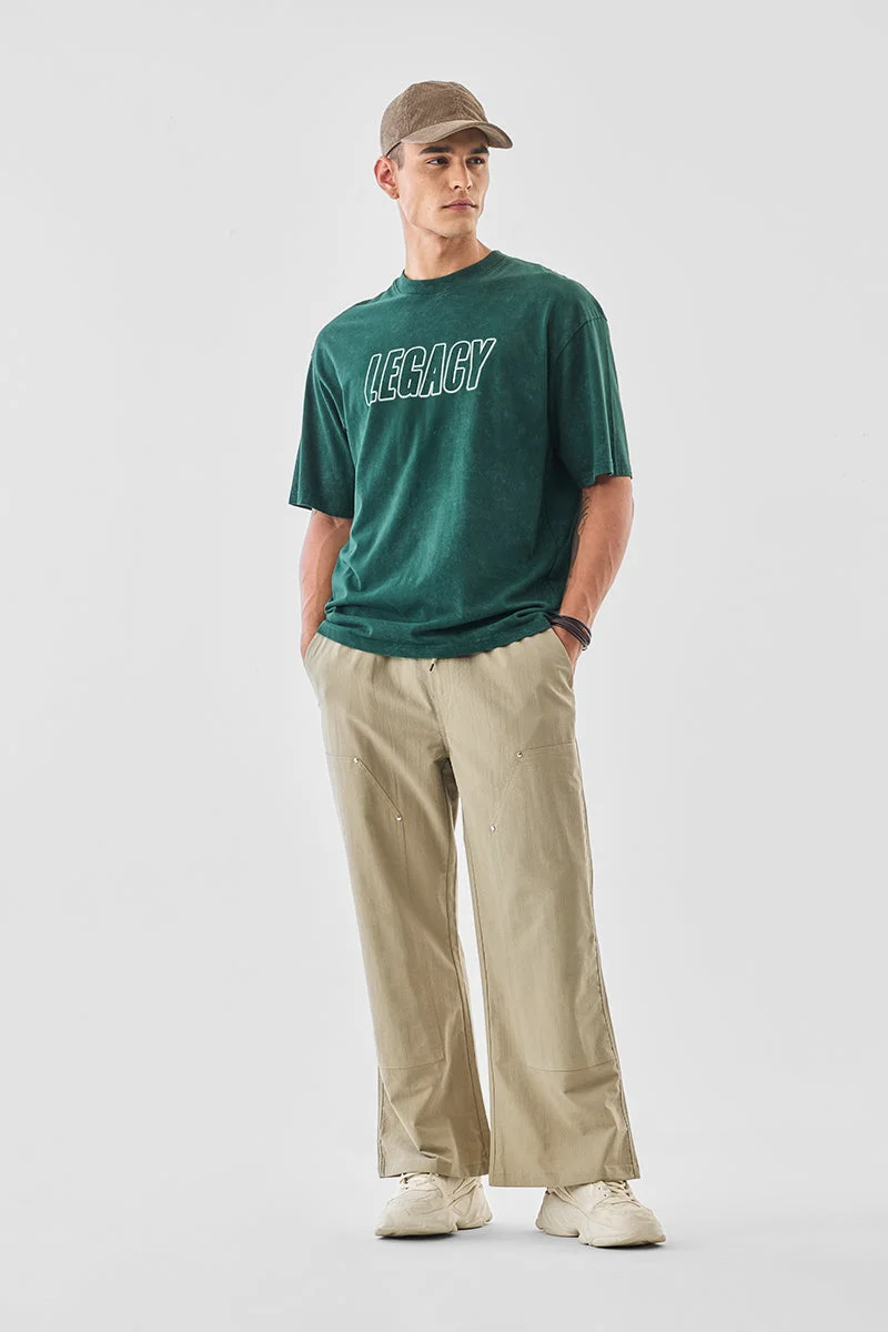 SNITCH بنطلون واسع بخصر مطاطي ورباط