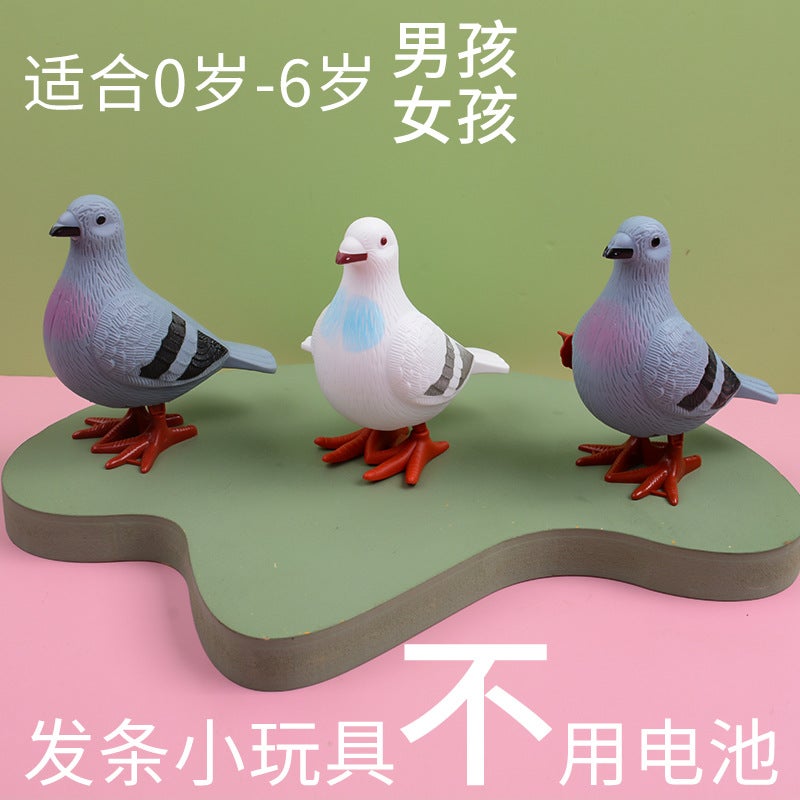 Stall Net Red Hair Toy Bouncing Little Pigeon Simulation Animal Cute Winding Will Jump Baby Toys - Image 4