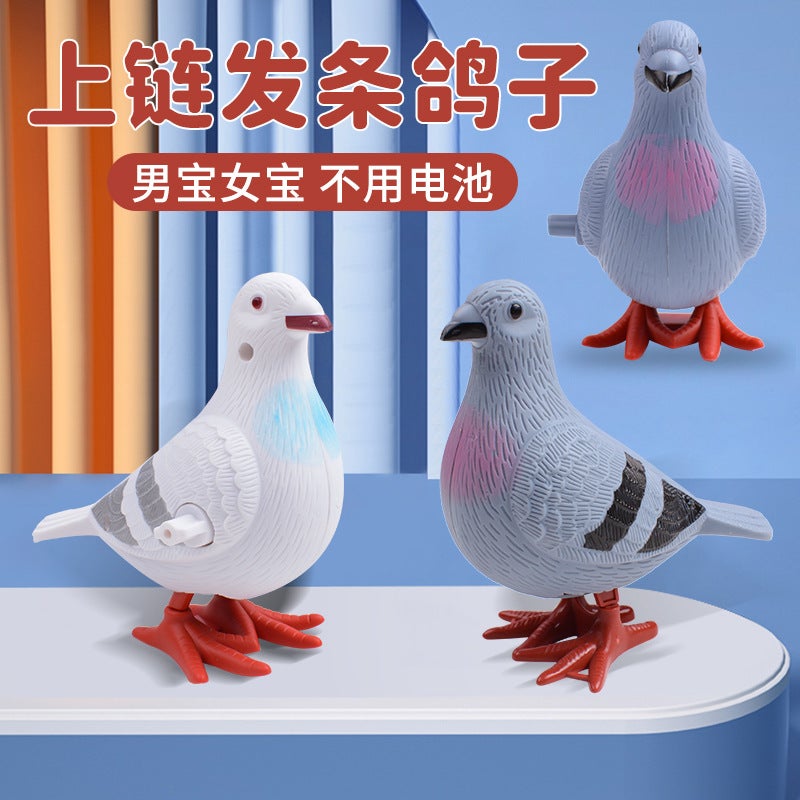 Stall Net Red Hair Toy Bouncing Little Pigeon Simulation Animal Cute Winding Will Jump Baby Toys - Image 2