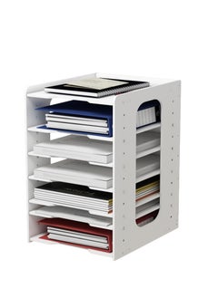 Kidle 7-Tier File Holder Office Desk Organizer Letter Tray A4 Paper Holder Document Storage Rack For Home Office School  - Image 1