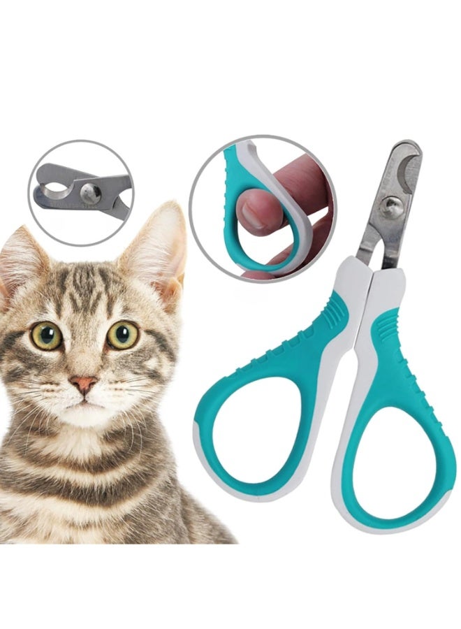 MonaPlay Professional Cat Nail Clippers, Small Pet Nail Trimmers for Cats, Kittens, Rabbits & Small Dogs, Safe Stainless Steel Blades, Ergonomic Grip & Safety Guard for Precise Grooming - Image 1