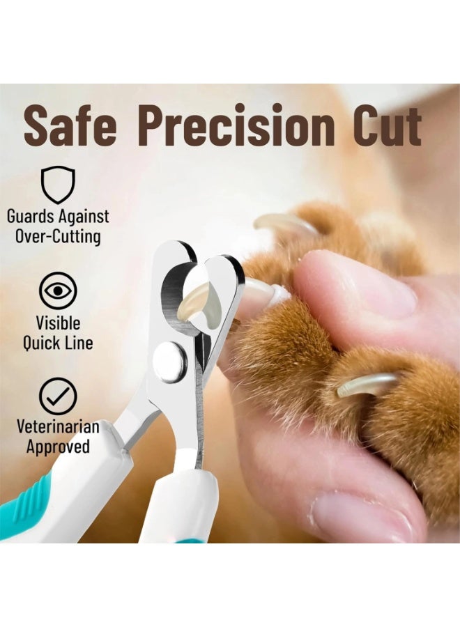 MonaPlay Professional Cat Nail Clippers, Small Pet Nail Trimmers for Cats, Kittens, Rabbits & Small Dogs, Safe Stainless Steel Blades, Ergonomic Grip & Safety Guard for Precise Grooming - Image 2