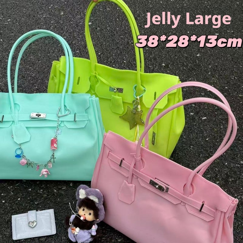 Large PVC Jelly Tote Bag with Spacious Design - Image 1