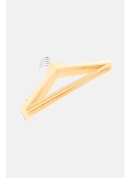 Catherine Malandrino 5 Pieces Clothes Wooden Hanger, Beige  - Image 3