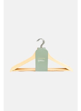 Catherine Malandrino 5 Pieces Clothes Wooden Hanger, Beige  - Image 1