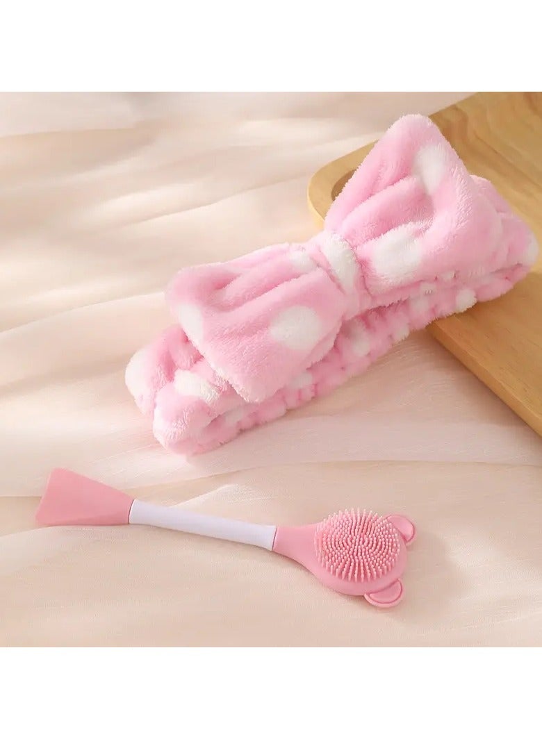 ORiTi Double Head Cleansing Brush Mask Brush Cleansing HairBand - Image 4