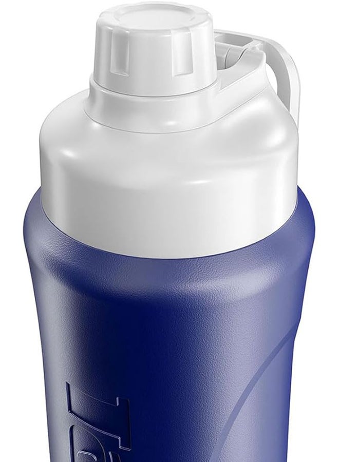 TANK زجاجة مياه بلاستيكية معزولة صغيرة 650 مل، أزرق داكن، خالية من BPA - Image 3