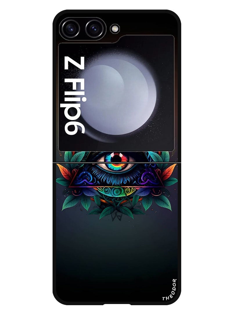 Theodor Protective Case Anti Scratch Shock Proof Bumper Cover For Samsung Galaxy Z Flip 6 Eye Flower Art - Image 1