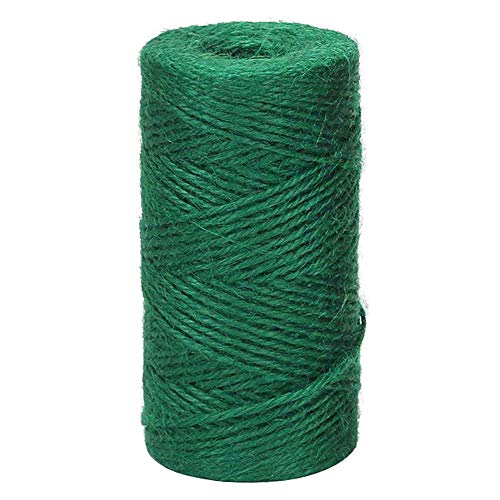 Vivifying 328 Feet Green Garden Twine, Natural 2mm Jute Twine for Floristry, Bundling, Crafts, Chistmas Wrapping (Dark Green) - Image 1