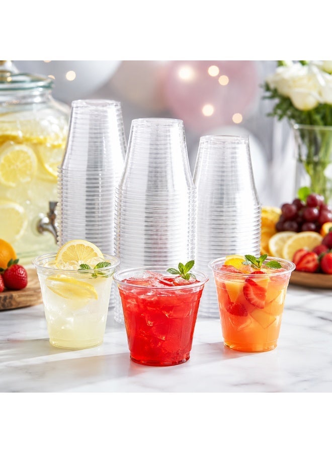 vsell24 Pack of 250 Plastic Juice Cups 6oz  – Clear Disposable Cups for Cold Beverages, Smoothies, Water & Events - Image 1