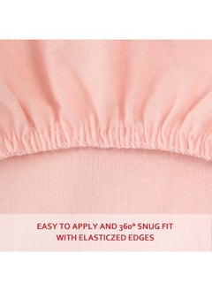 Moonsea Moonsea Flannel Crib Sheet for Girl, 100% Cotton Flannel, Heavenly Soft Fitted Crib Sheet for Standard Crib (28" X 52") and Toddler Mattresses Warm, Pink  - Image 5