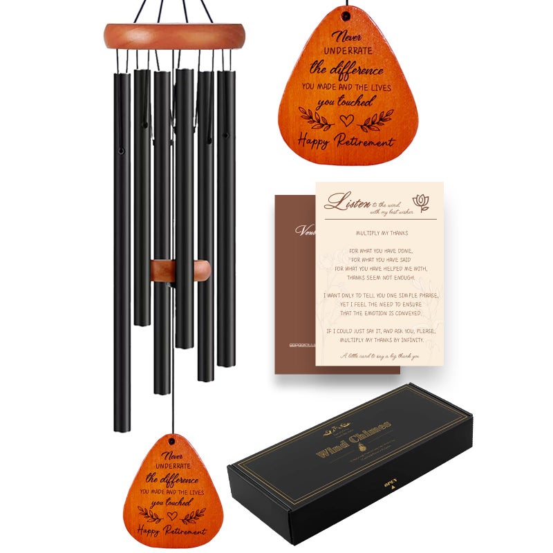 VENBEEL Retirement Gift for Women, 32" Wind Chimes Retirement Gifts, Happy Retirement Gifts for Teacher Nurses Coworker Colleague Boss Friends - Image 1
