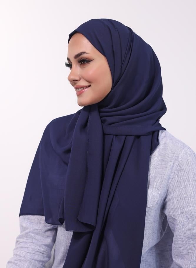 BHNS Hijab VIP veil, women's scarf, soft laser chiffon in elegant modern colors, with a hidden cotton bandana For more comfort and high stability on the head for women  - Image 4