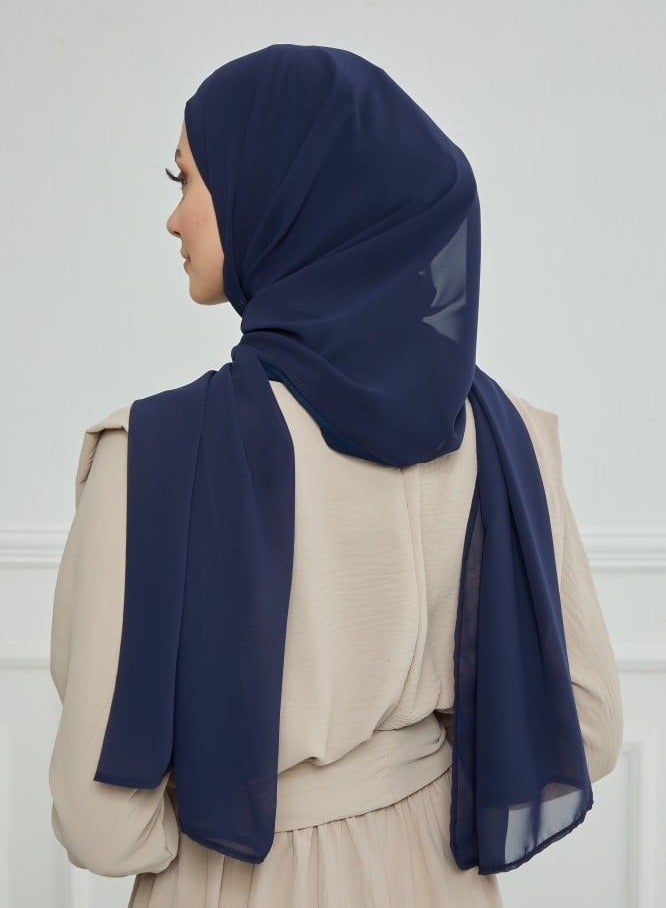 BHNS Hijab VIP veil, women's scarf, soft laser chiffon in elegant modern colors, with a hidden cotton bandana For more comfort and high stability on the head for women  - Image 5