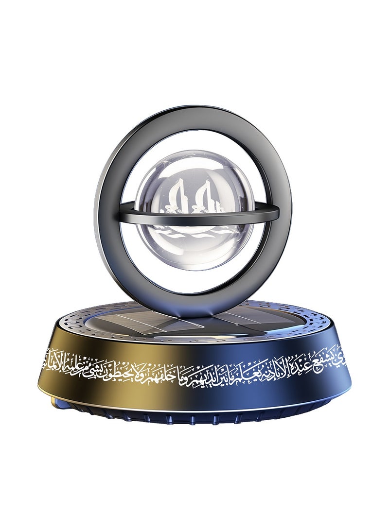 Car Air Freshener - Solar Powered Automatic Fragrance Diffuser with Fashion Design, Easy Clip-on Installation for Car/Office/Home, Ideal Gift for Car Owners (Black, Ocean) - Image 1