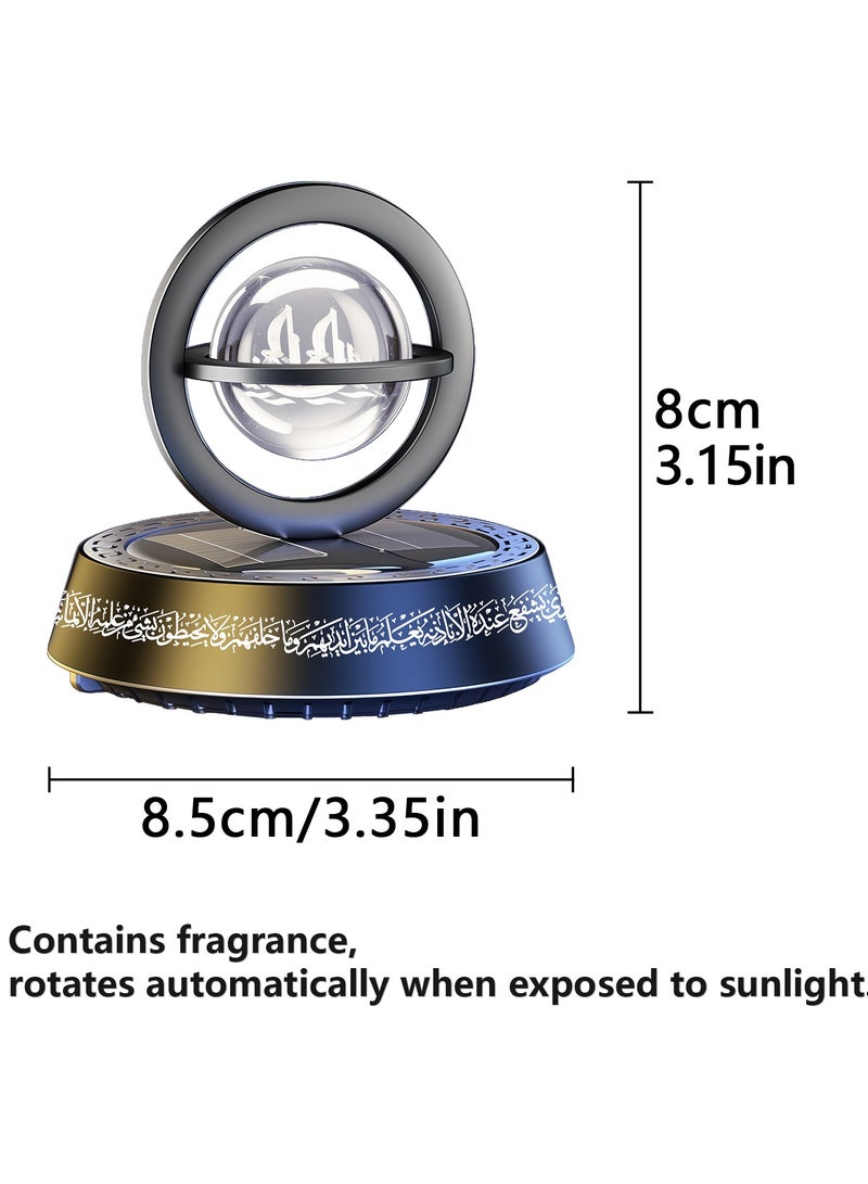 Car Air Freshener - Solar Powered Automatic Fragrance Diffuser with Fashion Design, Easy Clip-on Installation for Car/Office/Home, Ideal Gift for Car Owners (Black, Ocean) - Image 2