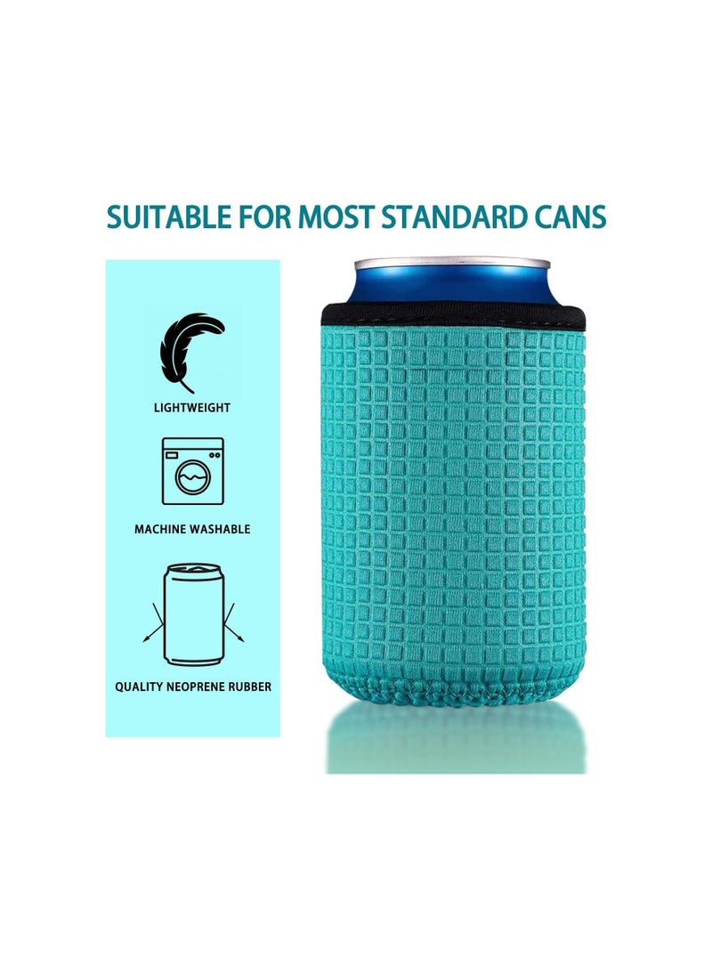 4-Pack Neoprene Can Sleeves, Non-Slip Beverage Insulators, Drink Coolers for Beer, Soda, and More - Perfect for Keeping Your Cans Cold and Hands Dry!  - Image 3