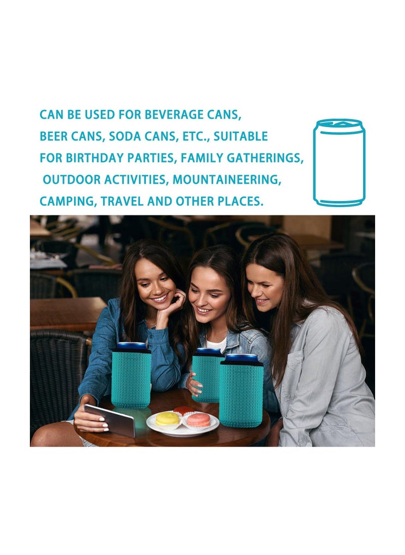 4-Pack Neoprene Can Sleeves, Non-Slip Beverage Insulators, Drink Coolers for Beer, Soda, and More - Perfect for Keeping Your Cans Cold and Hands Dry!  - Image 4