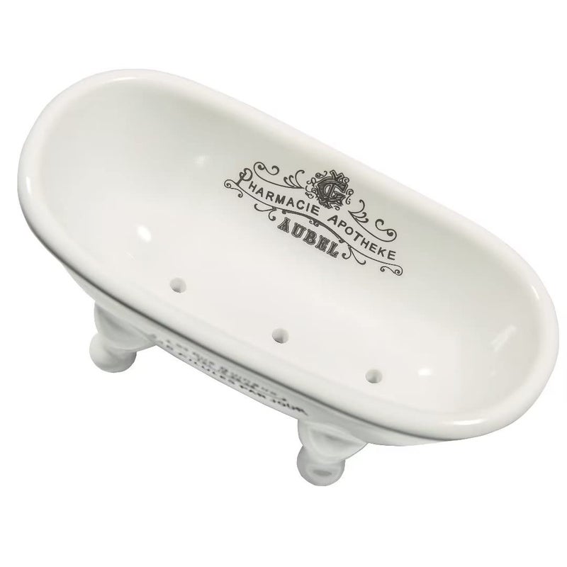 dodococa 1 Piece 5.7" Mini Ceramic Clawfoot Double Ended Bathtub Soap Dish Vintage Decortative Soap Dish - Image 5