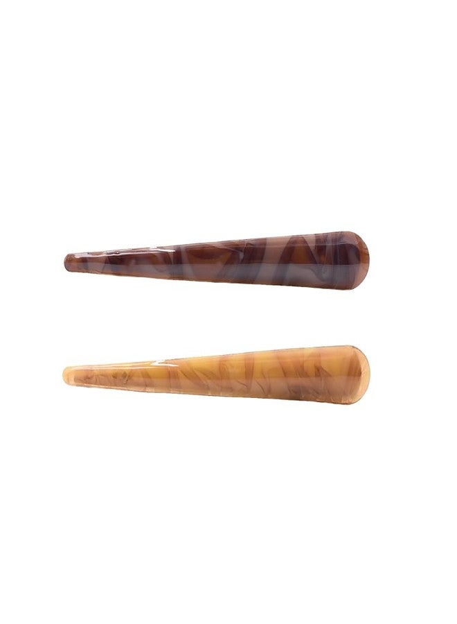 Baluue 2Pcs Duck Bill Hair Clips Sturdy Alligator Hair Barrettes for Women Unique Prong Design Coffee and Colors for Styling Showers and Everyday Use - Image 1